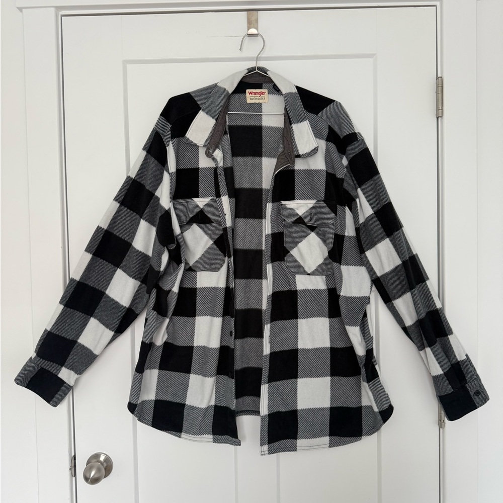 Wrangler Black and White Flannel